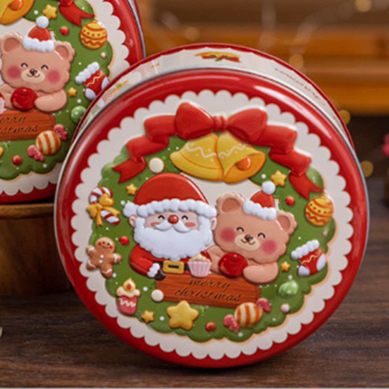 Amazon.co.jp: Pzuryhg クリスマスクッキー缶、クリスマスクッキー缶